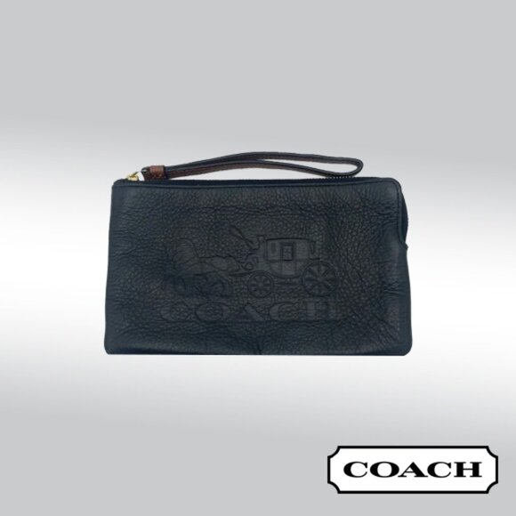 Coach Large Corner Zip Wristlet with Horse and Carriage - Picture 1 of 5